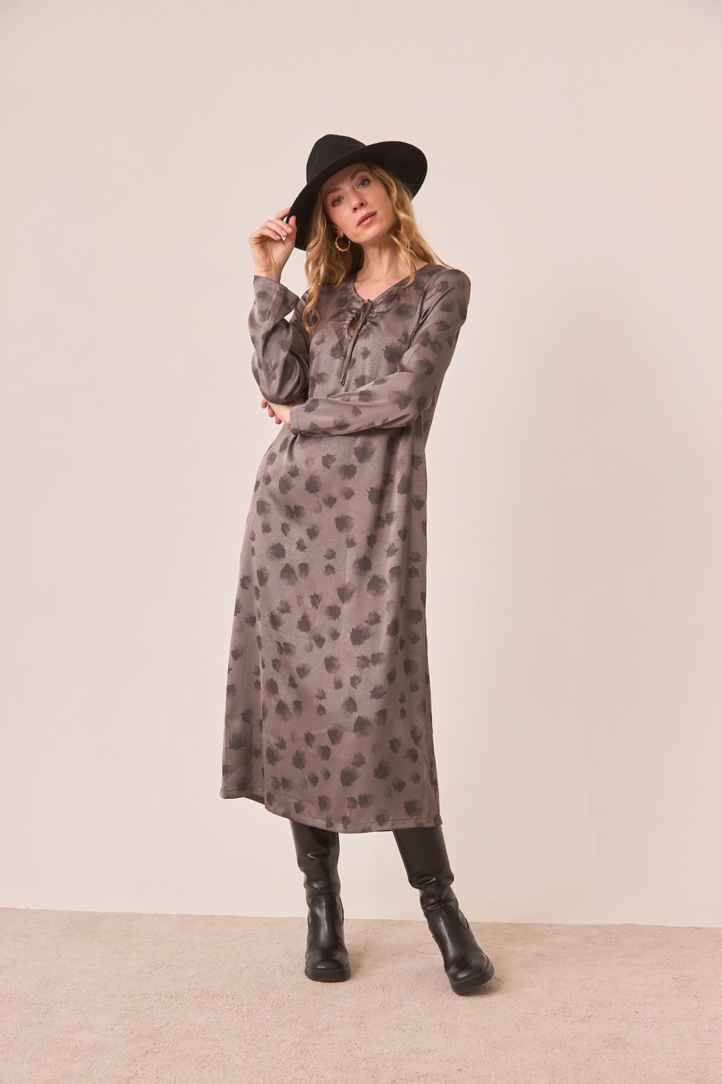 STRAIGHT PRINTED DRESS 1