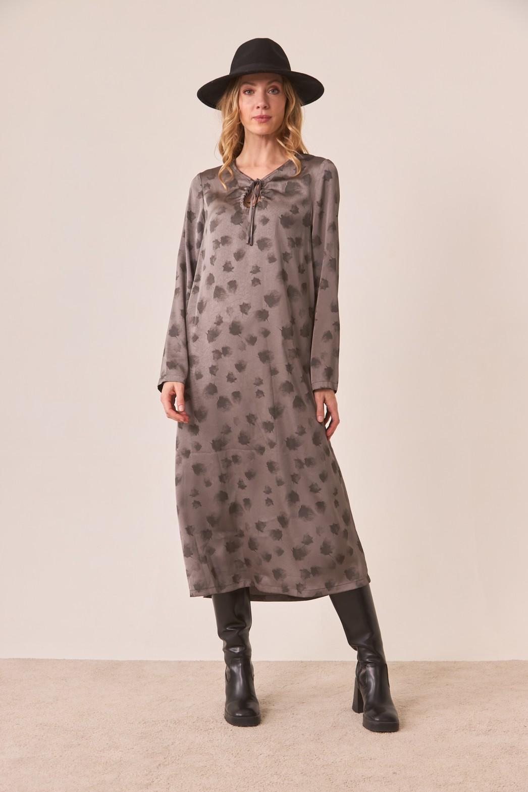 STRAIGHT PRINTED DRESS