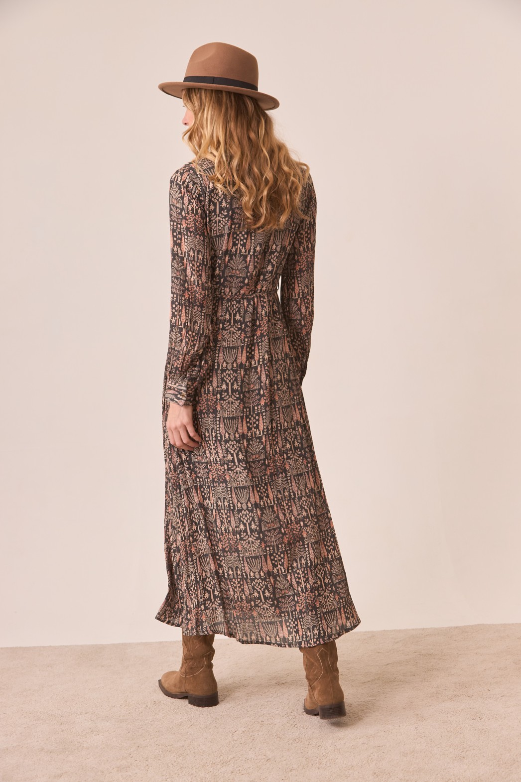 PRINTED SHIRT DRESS