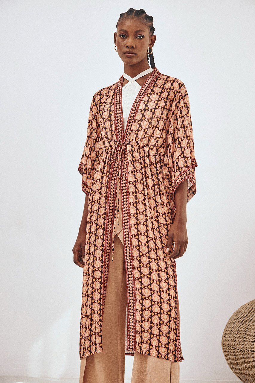 LONG PRINTED KIMONO 1