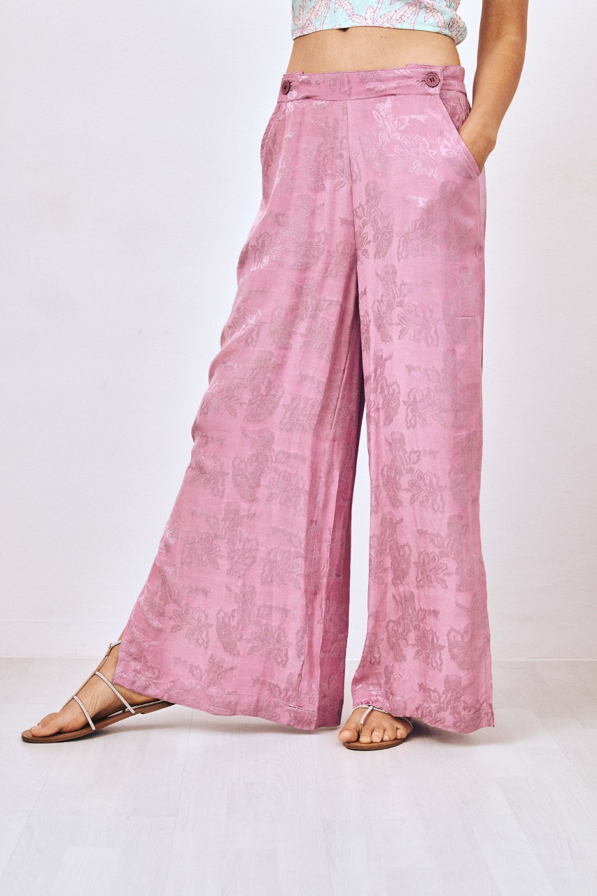 FLOWING JACQUARD PANTS