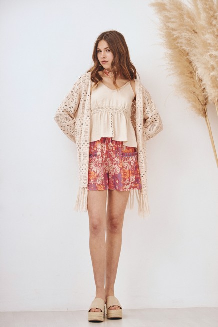 SHORTS MULTIFLORES BORDADOS