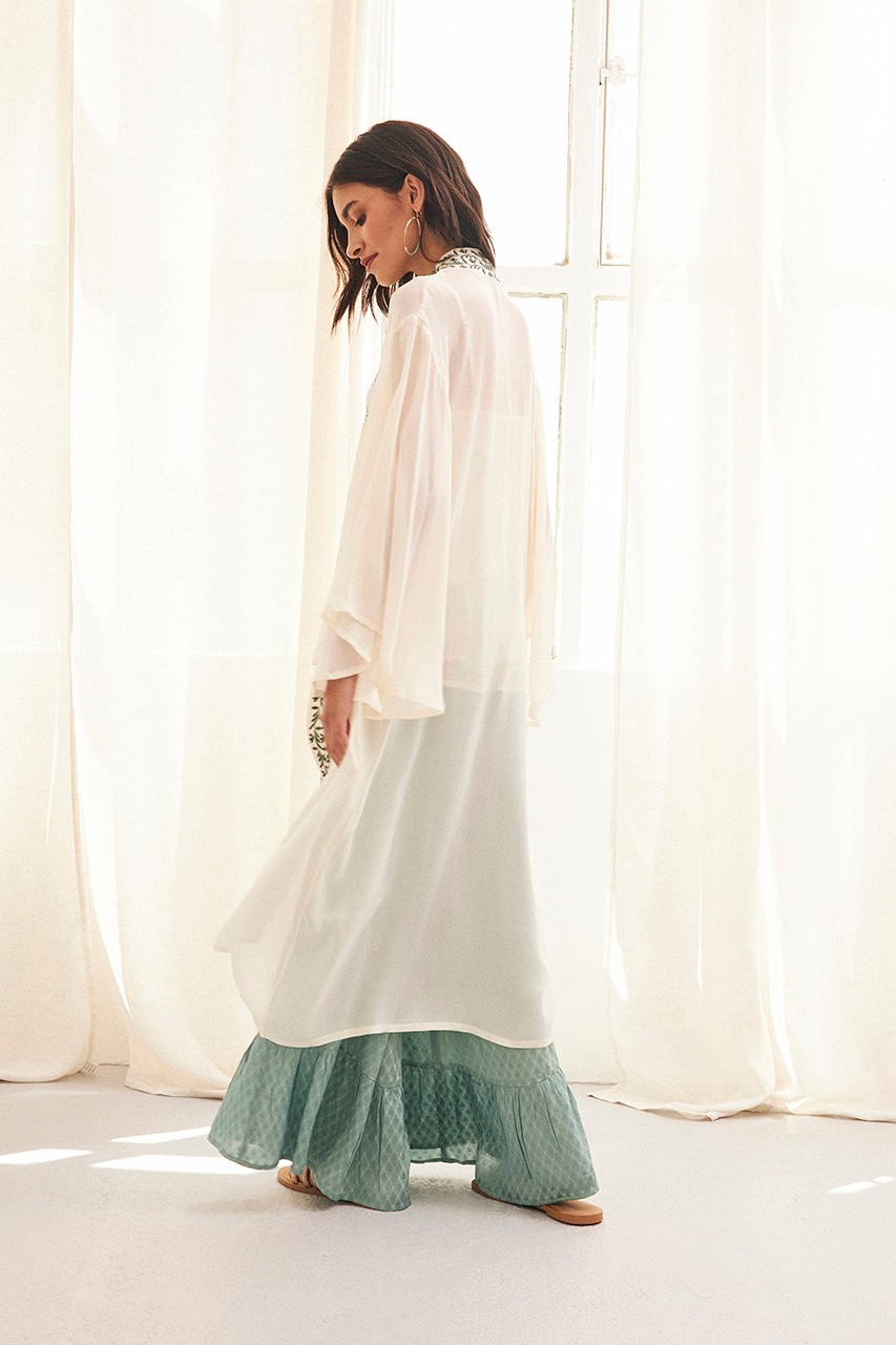 LONG SHEER PANELS KIMONO 4