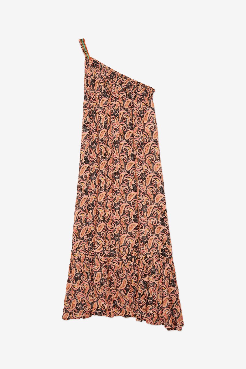 VESTIDO ASIMÉTRICO ESTAMPADO 