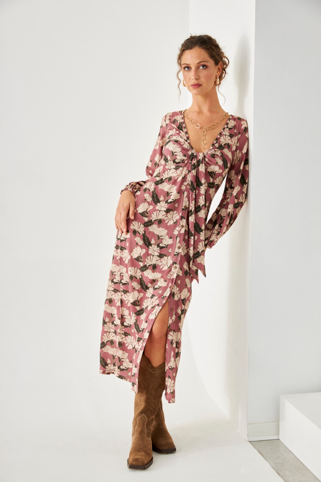 VESTIDO BOTONES FLORAL