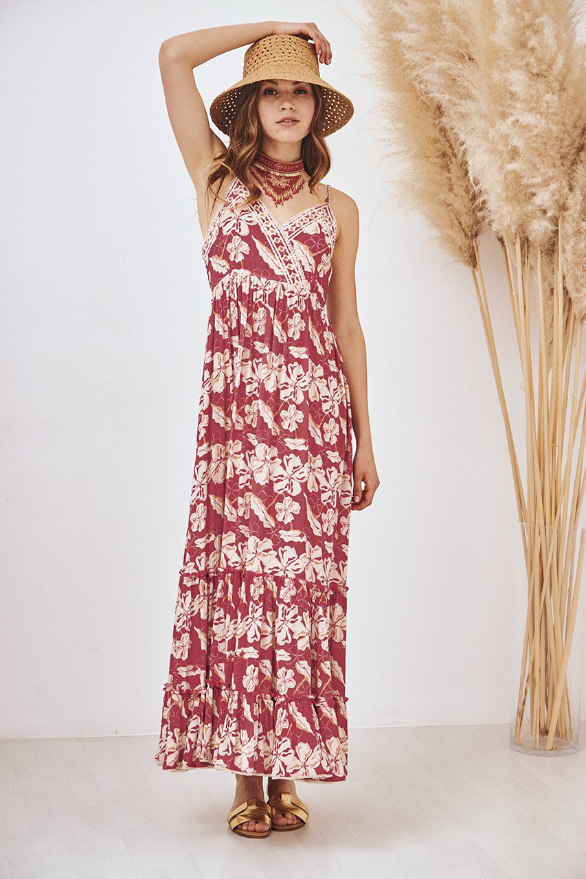 CROSS NECKLINE DRESS