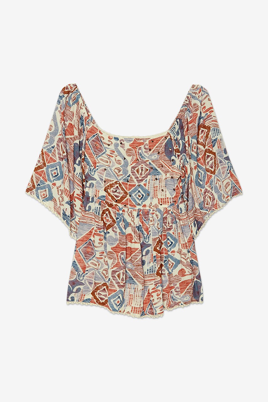 GEOMETRIC PRINT BLOUSE 3