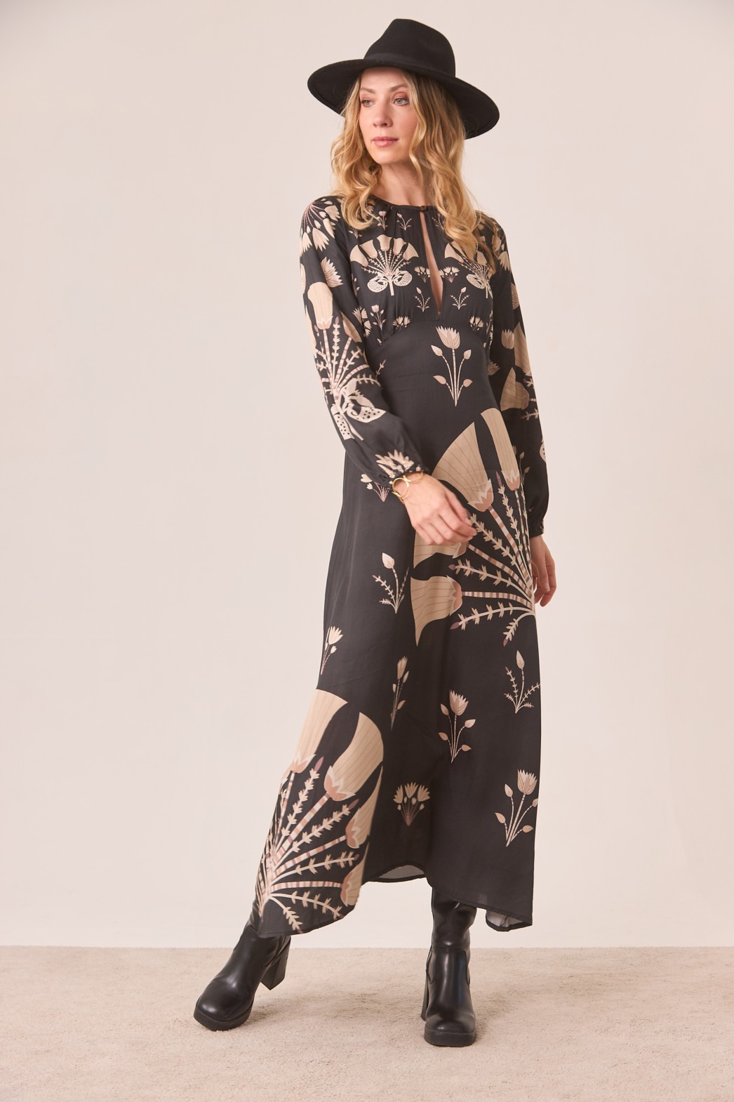 BIG FLORAL MOTIFS DRESS