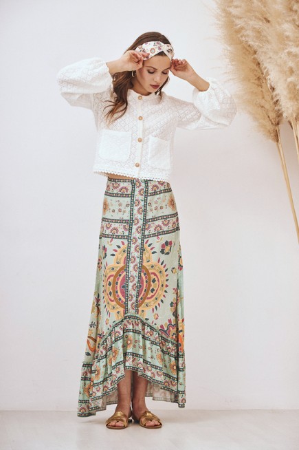 PRINTED LONG SKIRT