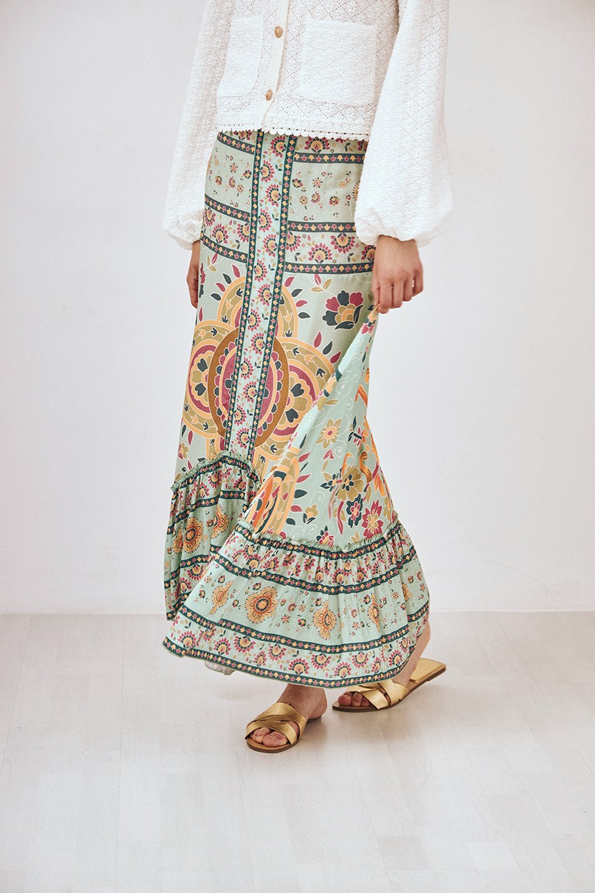 PRINTED LONG SKIRT