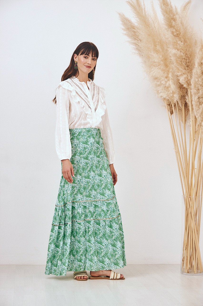 PRINTED LONG PAREO SKIRT 1