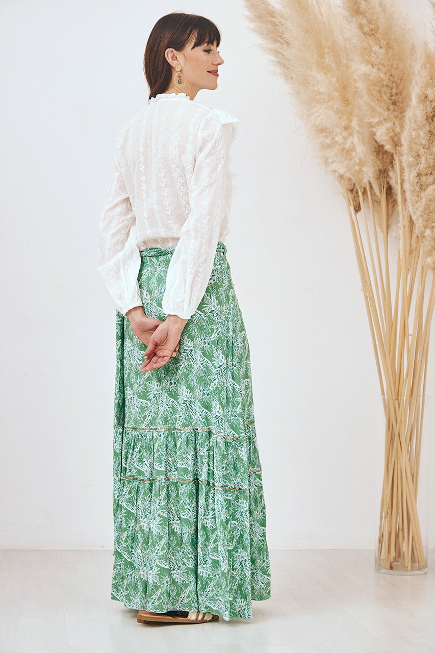 PRINTED LONG PAREO SKIRT 2