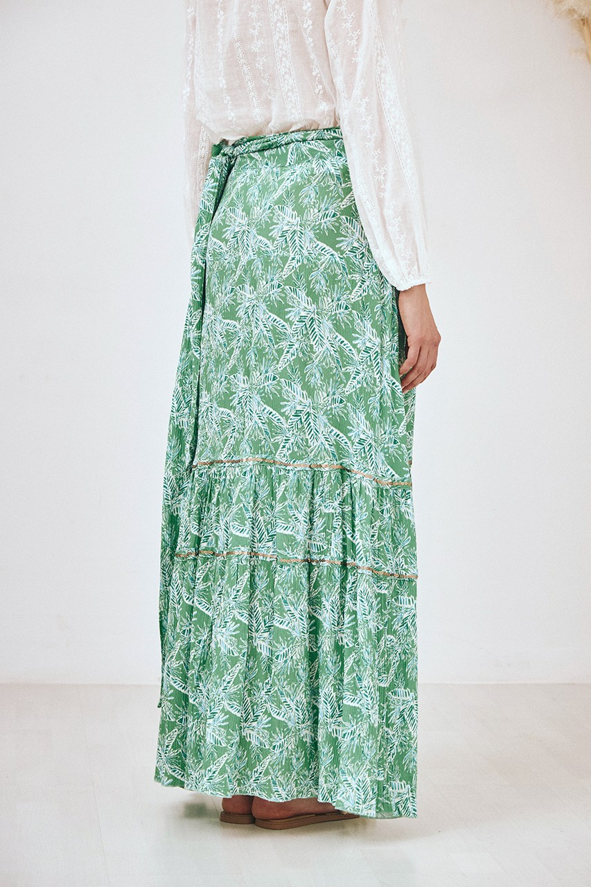 PRINTED LONG PAREO SKIRT 3