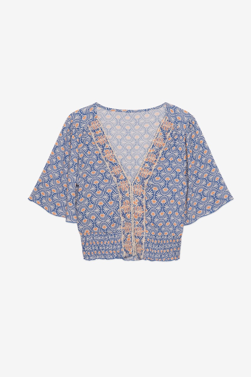 BLUSA CROPPED ESTAMPADA 