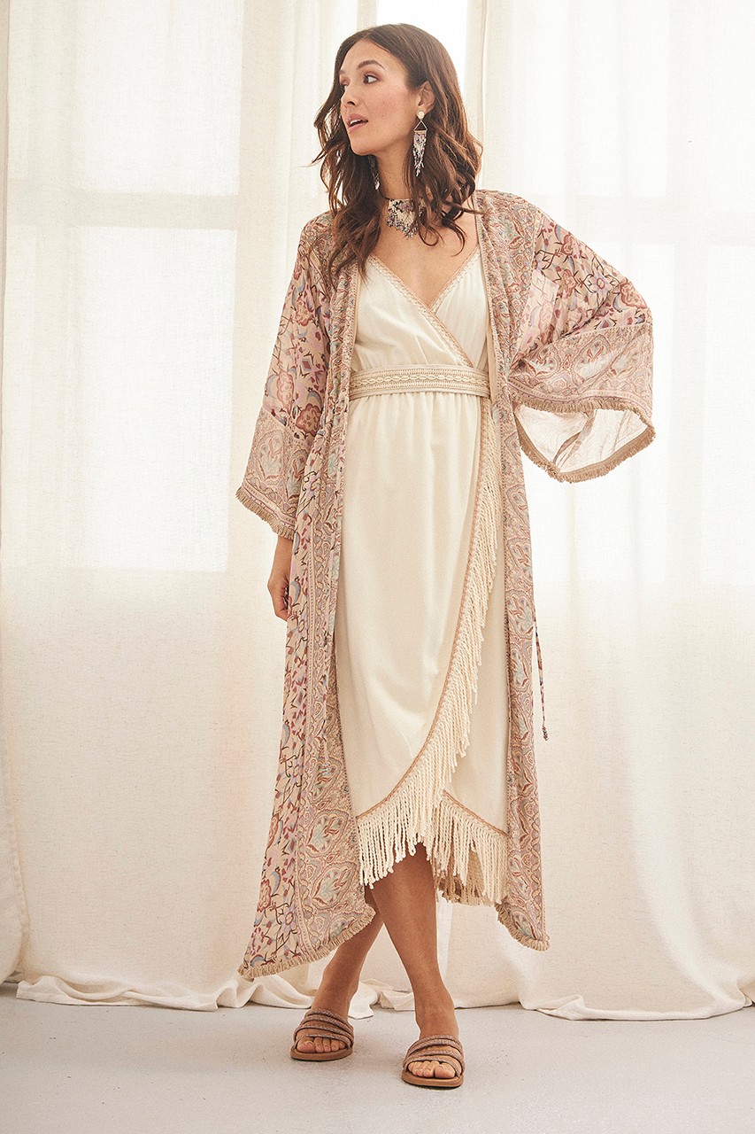 LONG FRINGED KIMONO 1