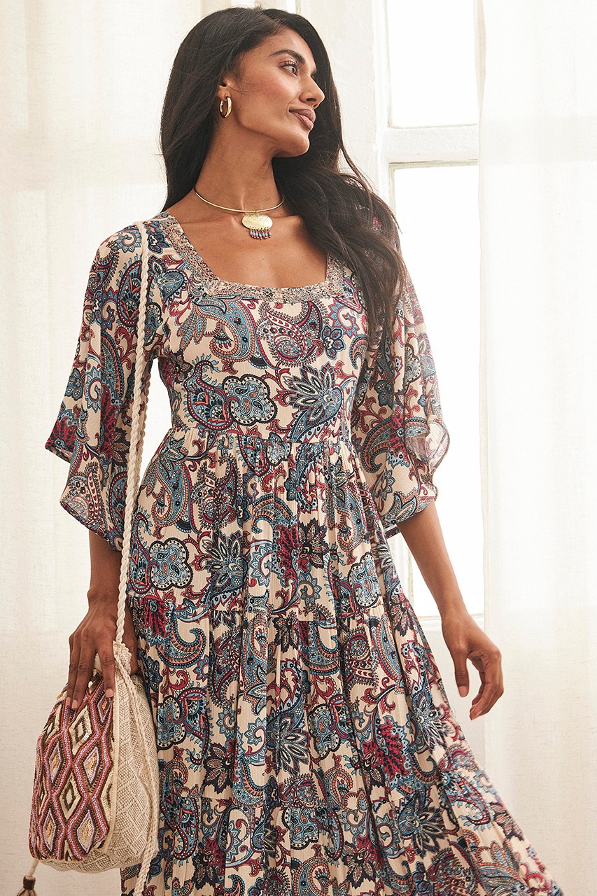 LONG PAISLEY DRESS 1