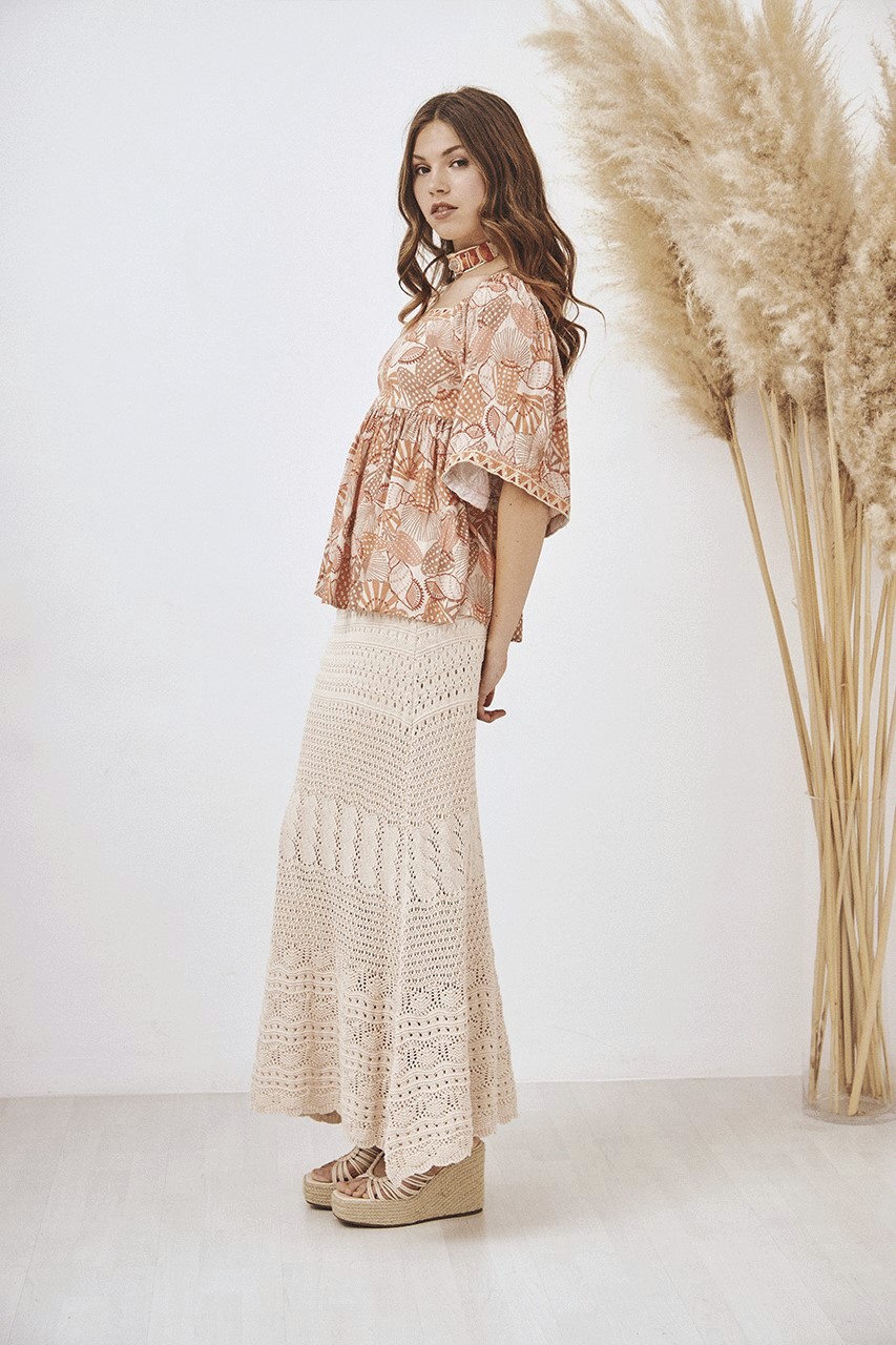 SEASHELLS EMPIRE WAIST BLOUSE 1