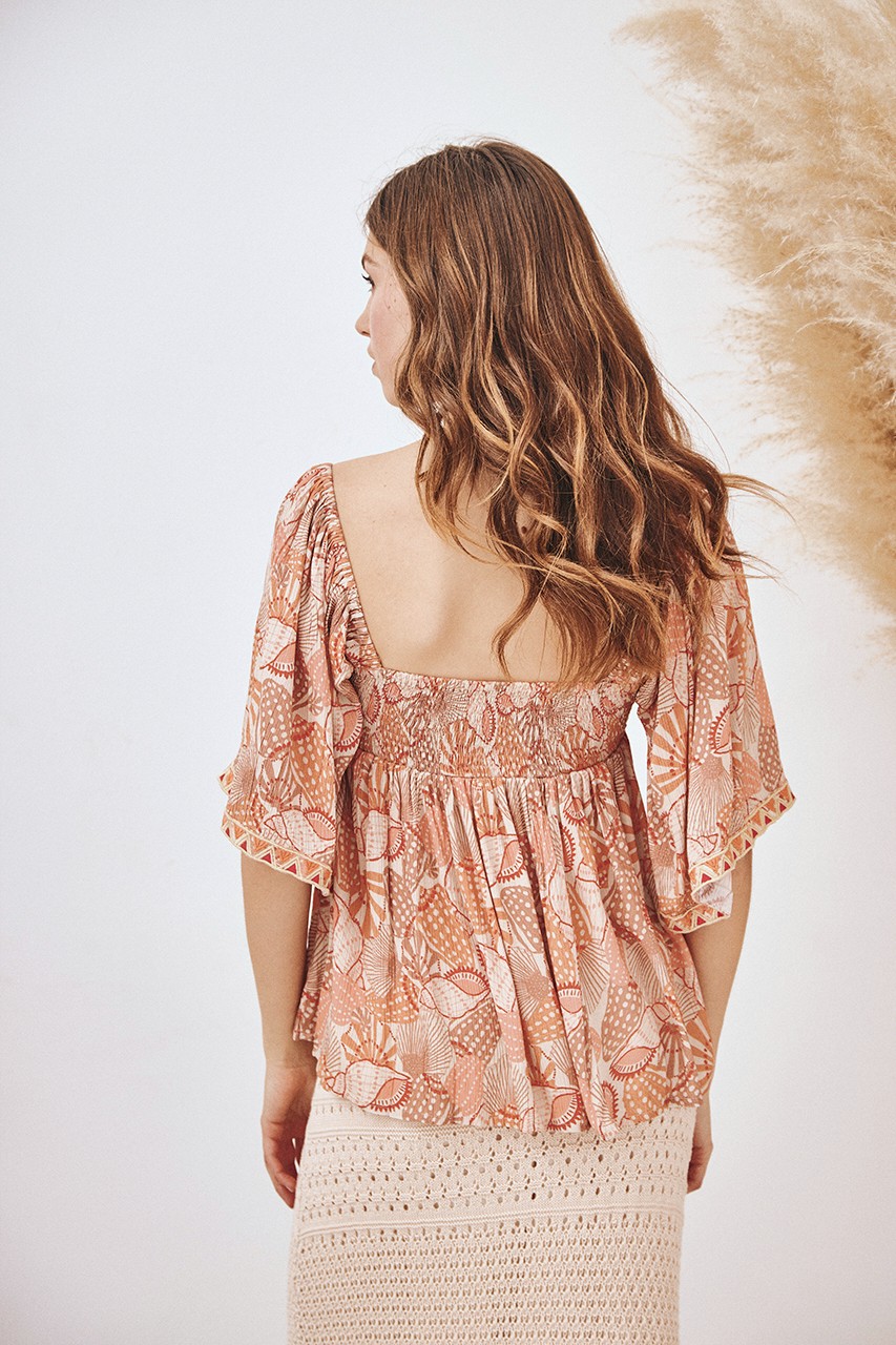 SEASHELLS EMPIRE WAIST BLOUSE 3