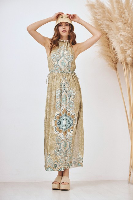  MANDALAS HALTER DRESS