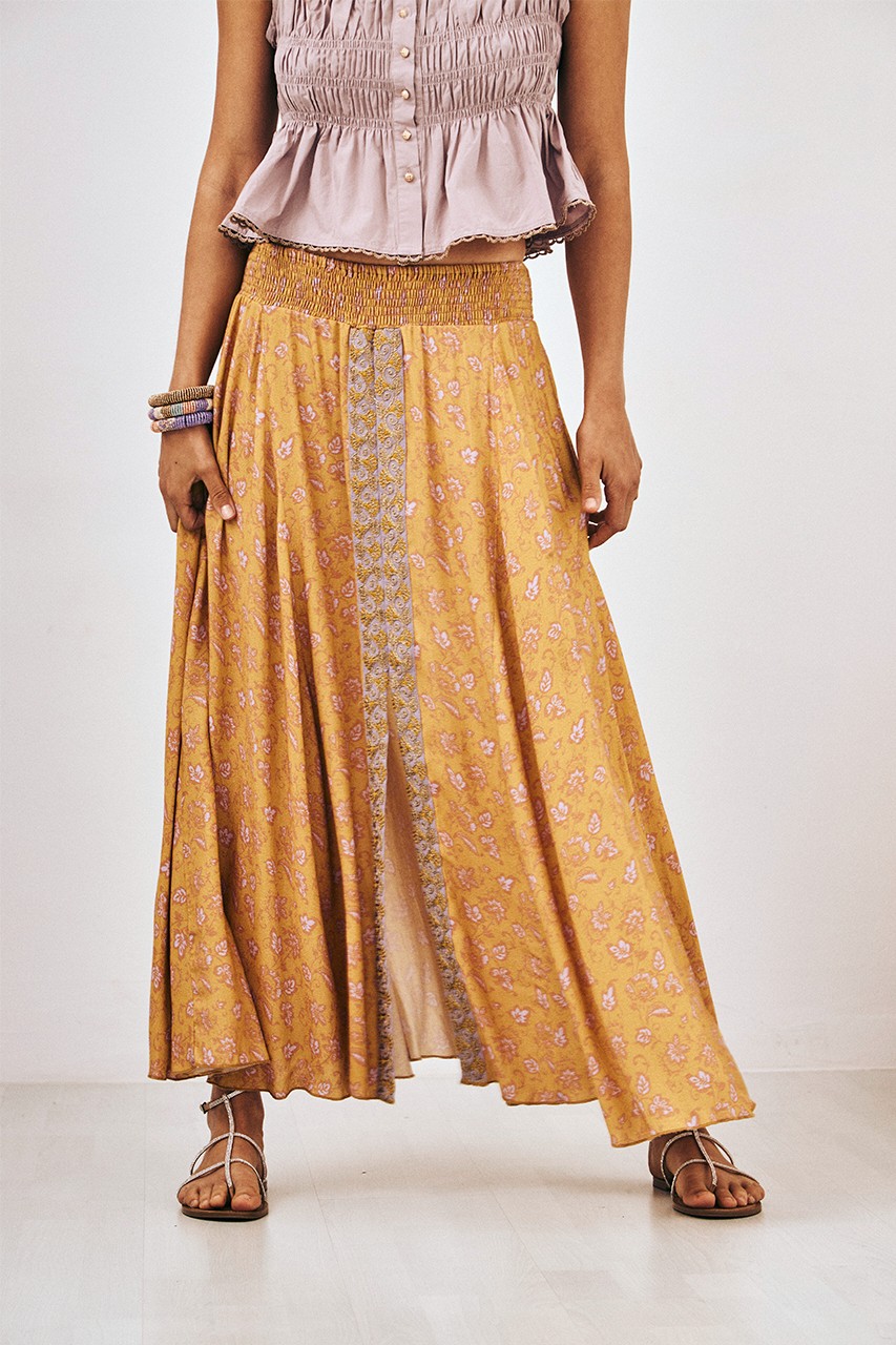 LEAVES SLIT SKIRT 3