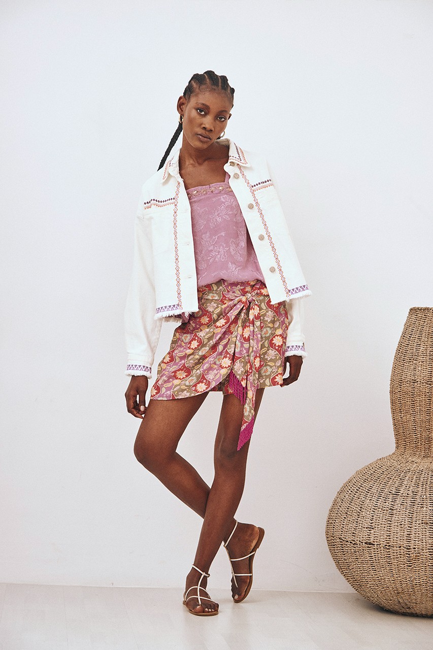 PRINTED SHORT SKIRT