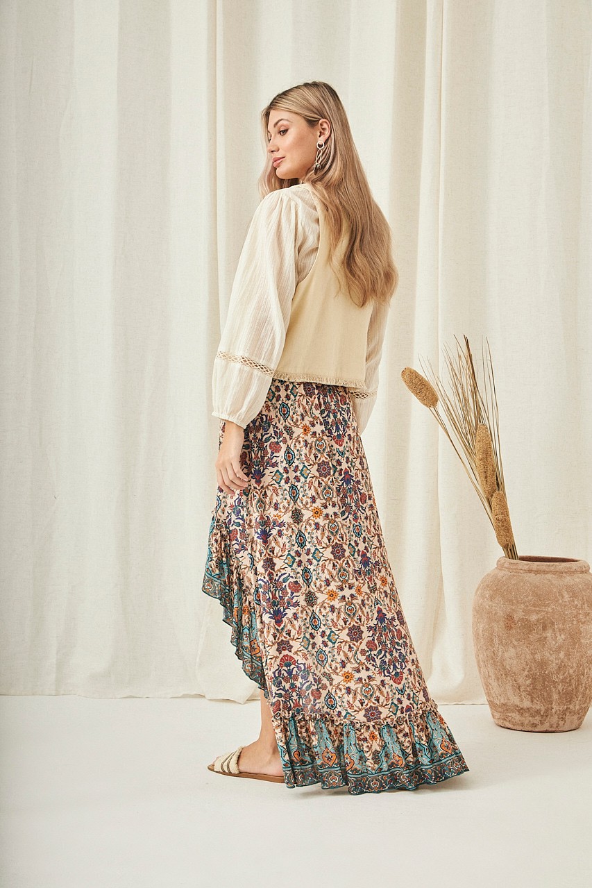 ASYMMETRIC FLORAL SKIRT 3