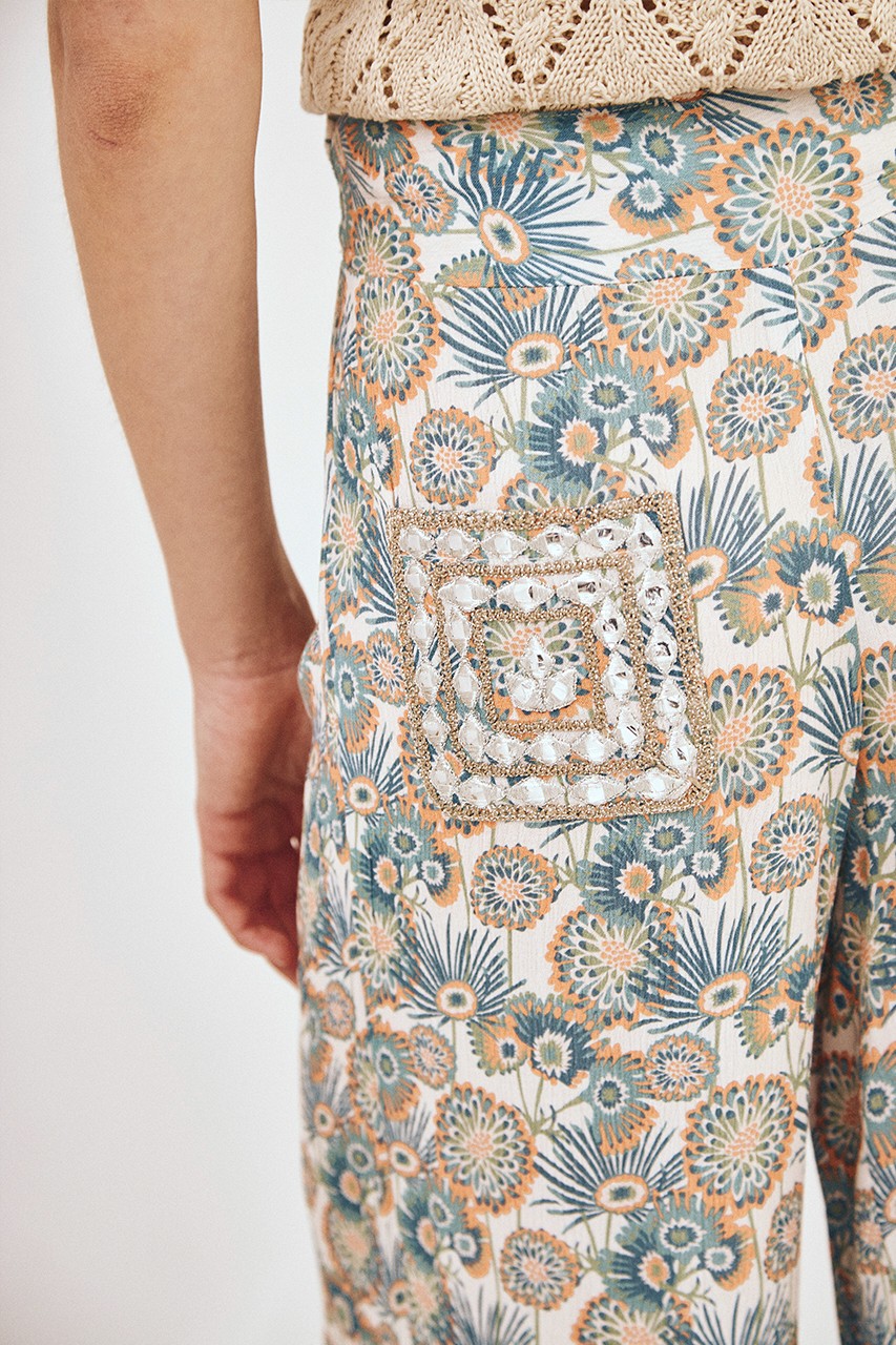MIRRORS FLOWERS PANTS