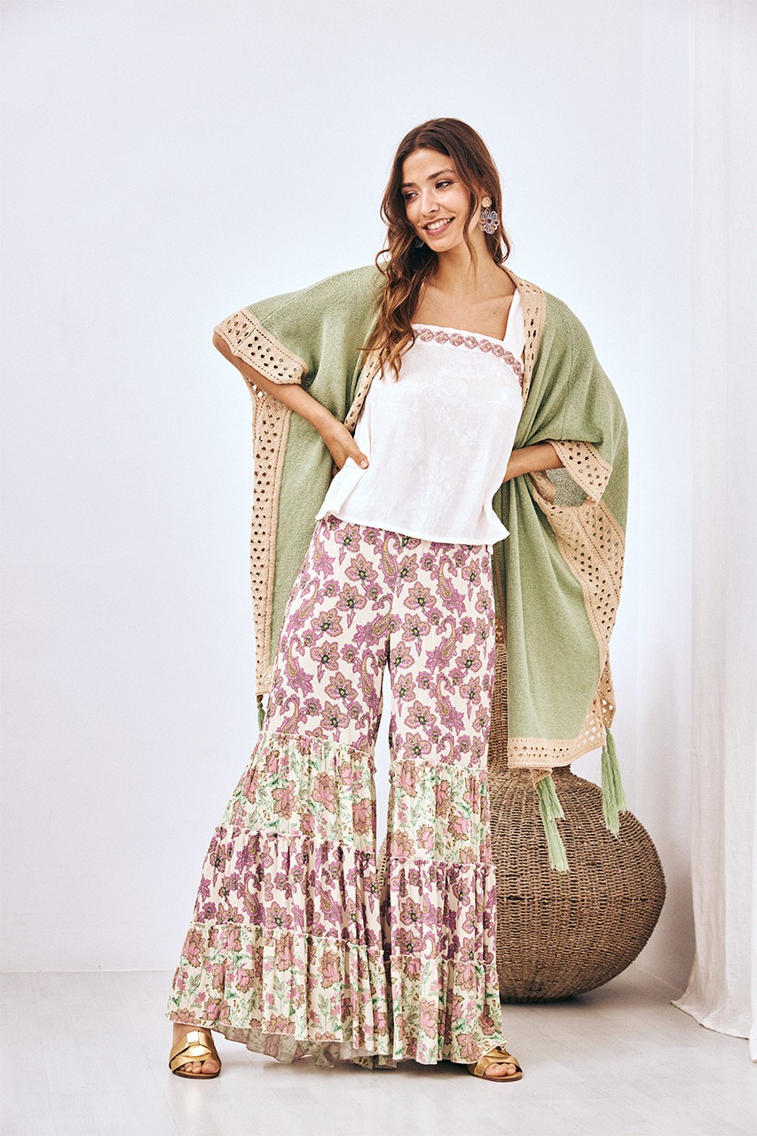 MIX PRINTS FLOWING PANTS