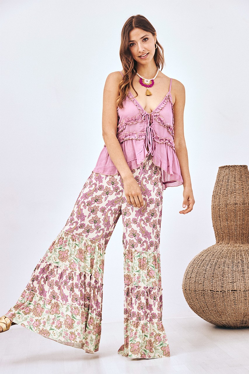 MIX PRINTS FLOWING PANTS