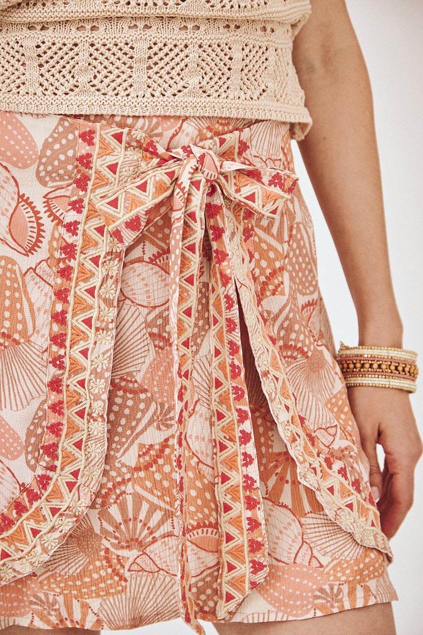PRINTED MINI PAREO SKIRT 3