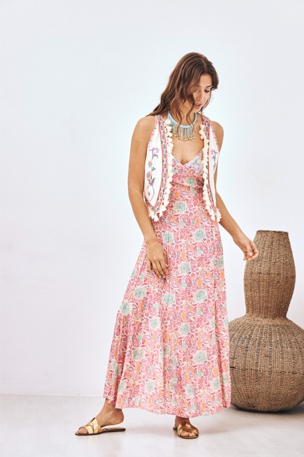 VESTIDO FLORES MULTICOLOR