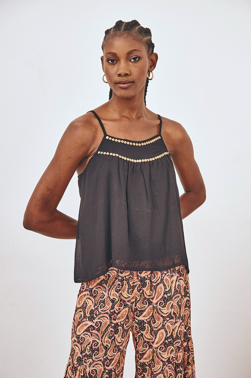 TOP FLUIDO LENTEJUELAS