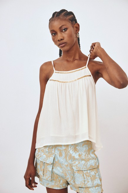 SEQUINS STRAPPED TOP
