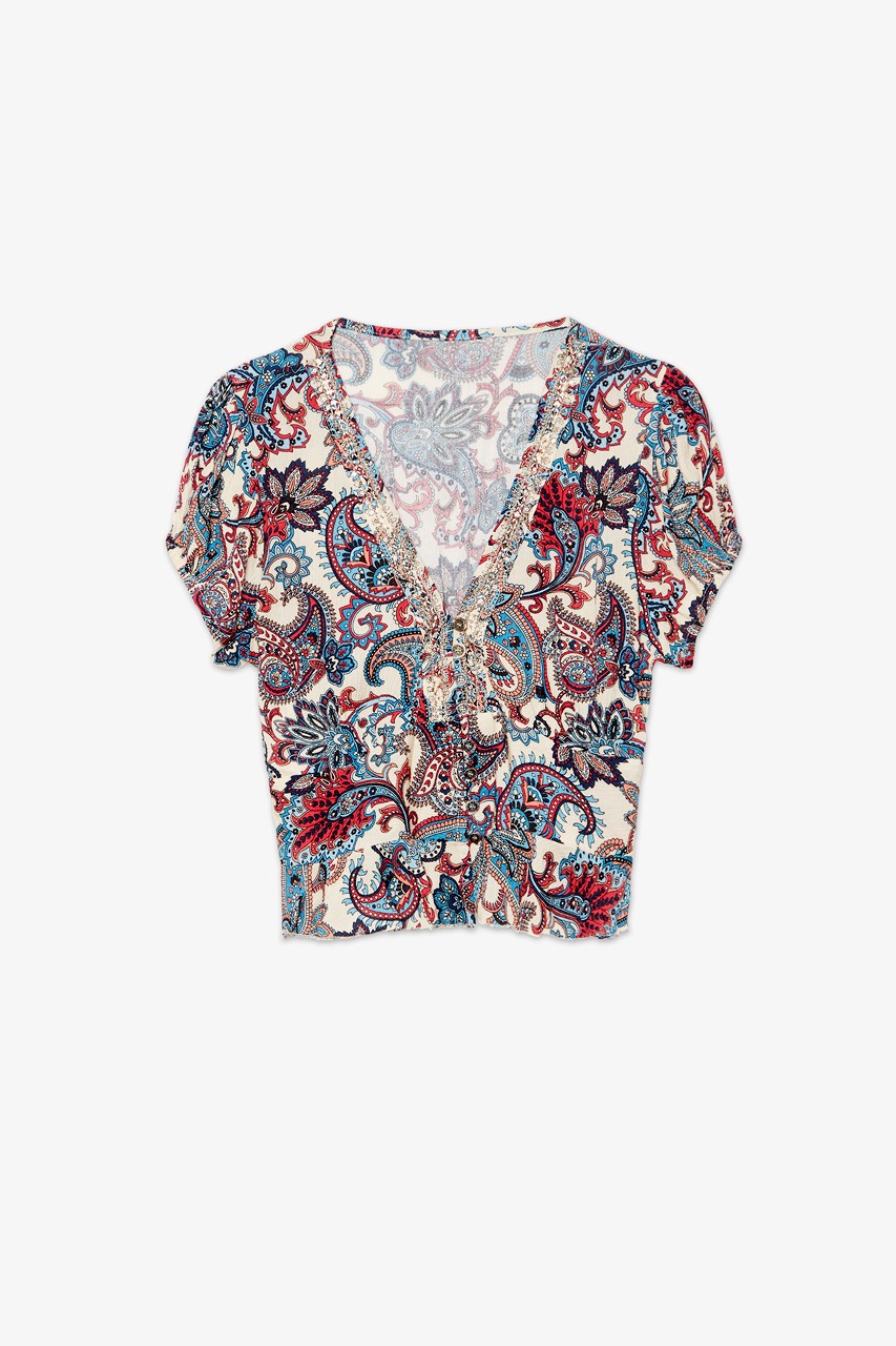 CROP TOP ESTAMPADO PAISLEY