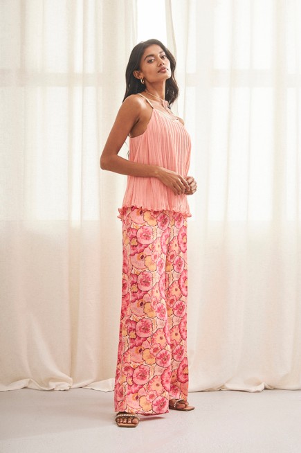 FLORAL PALAZZO TROUSERS