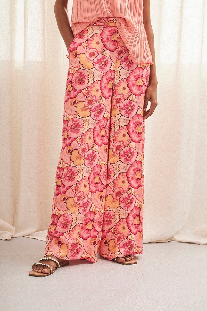 FLORAL PALAZZO TROUSERS 1