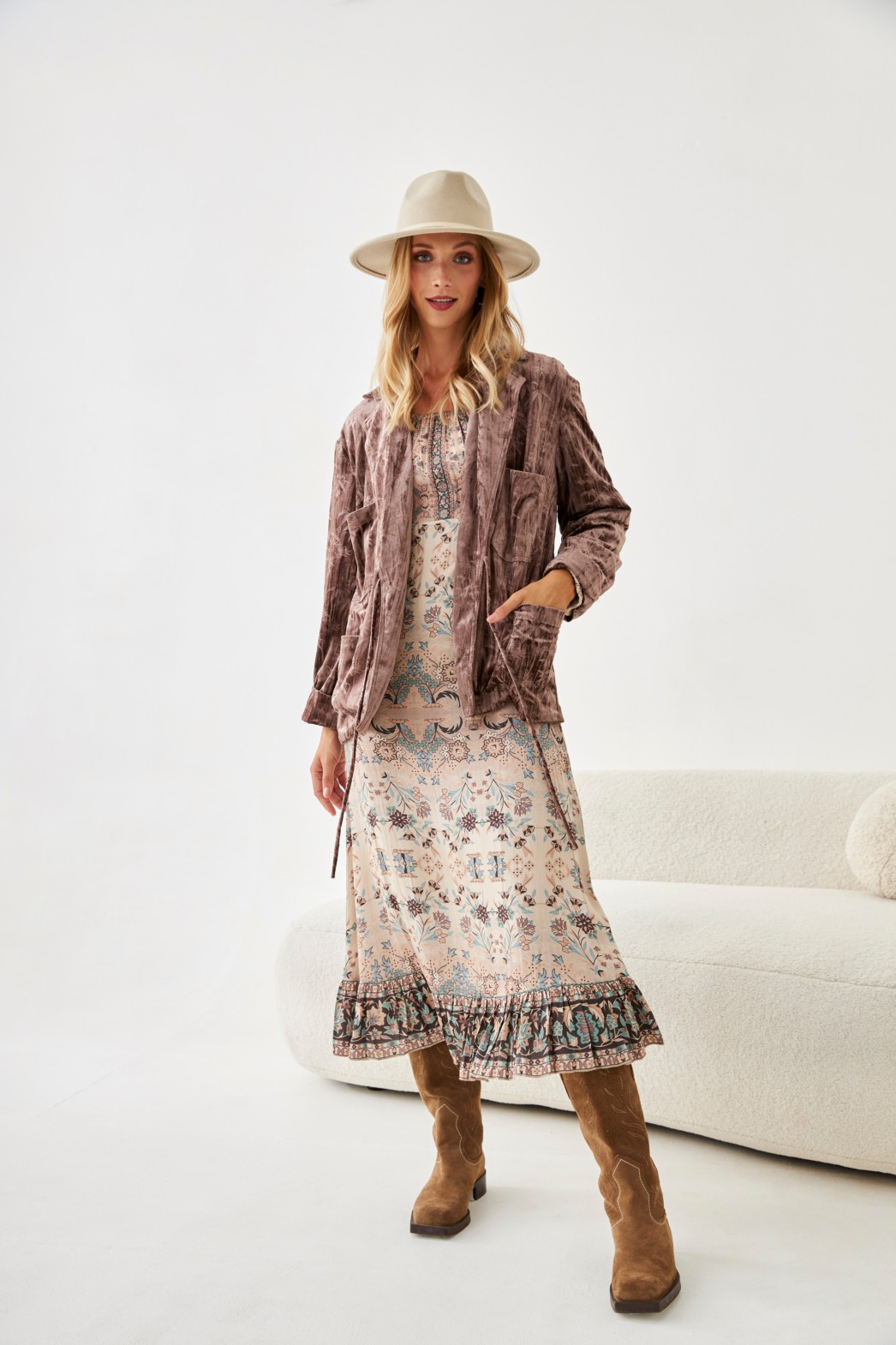 LONG MODAL PRINTED DRESS 2