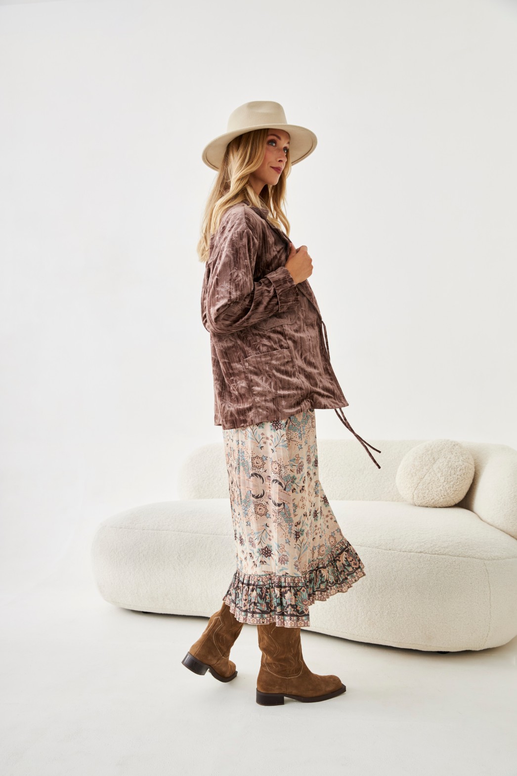 LONG MODAL PRINTED DRESS 4