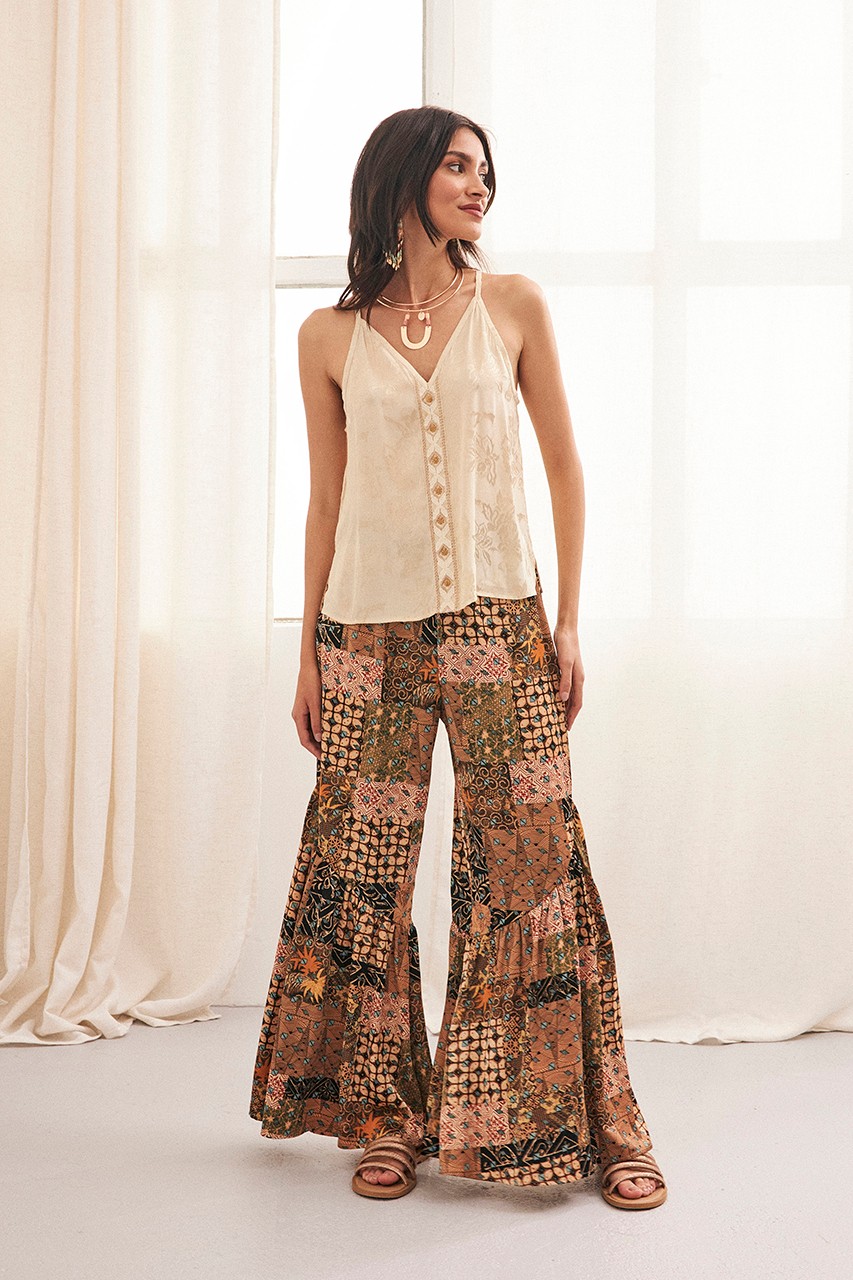 PRINTED FLARED TROUSERS 1