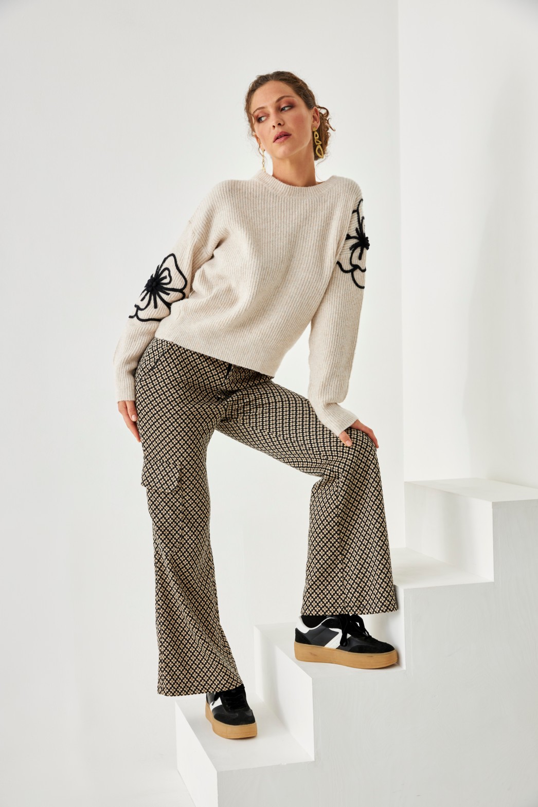 PANTALON COMFORT JACQUARD PUNTO