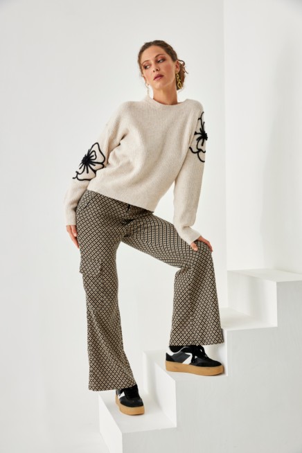 PANTALON COMFORT JACQUARD PUNTO