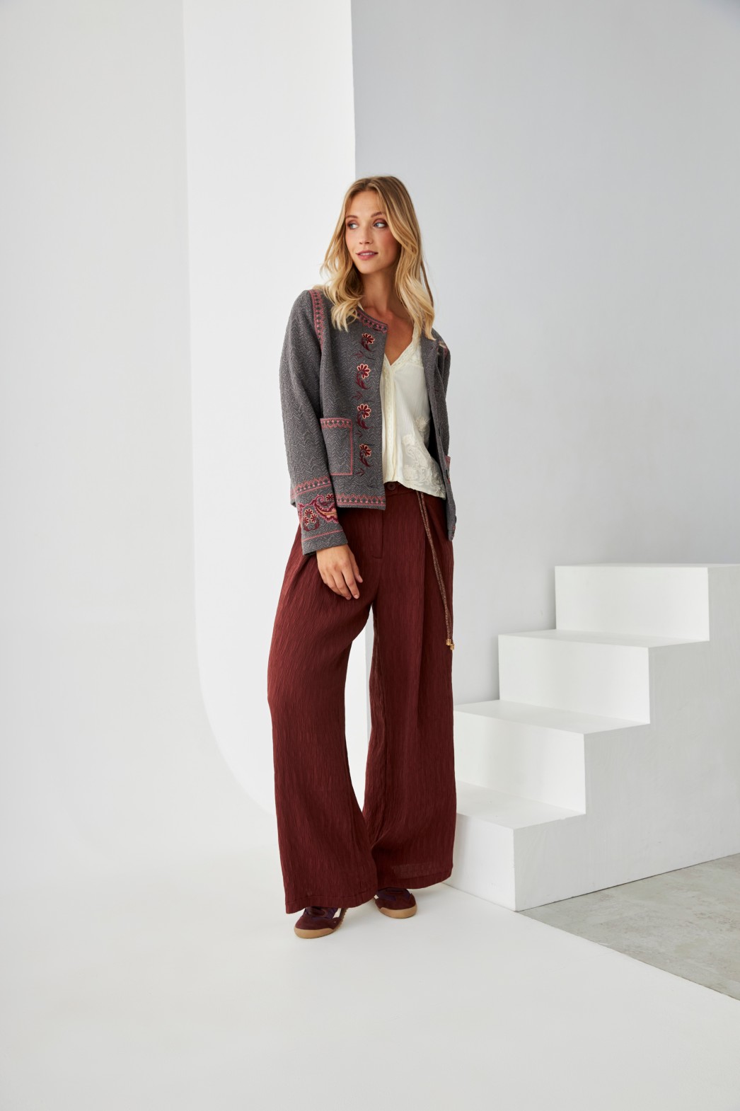 PALAZZO PANTS PLEATED FABRIC 2