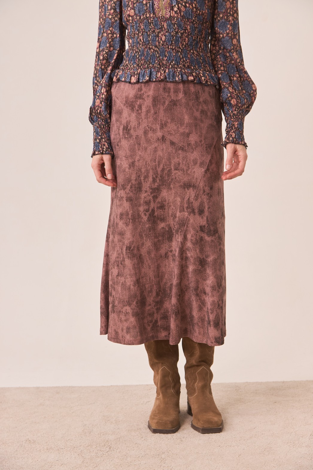 TIE-DYE LUREX SKIRT 1