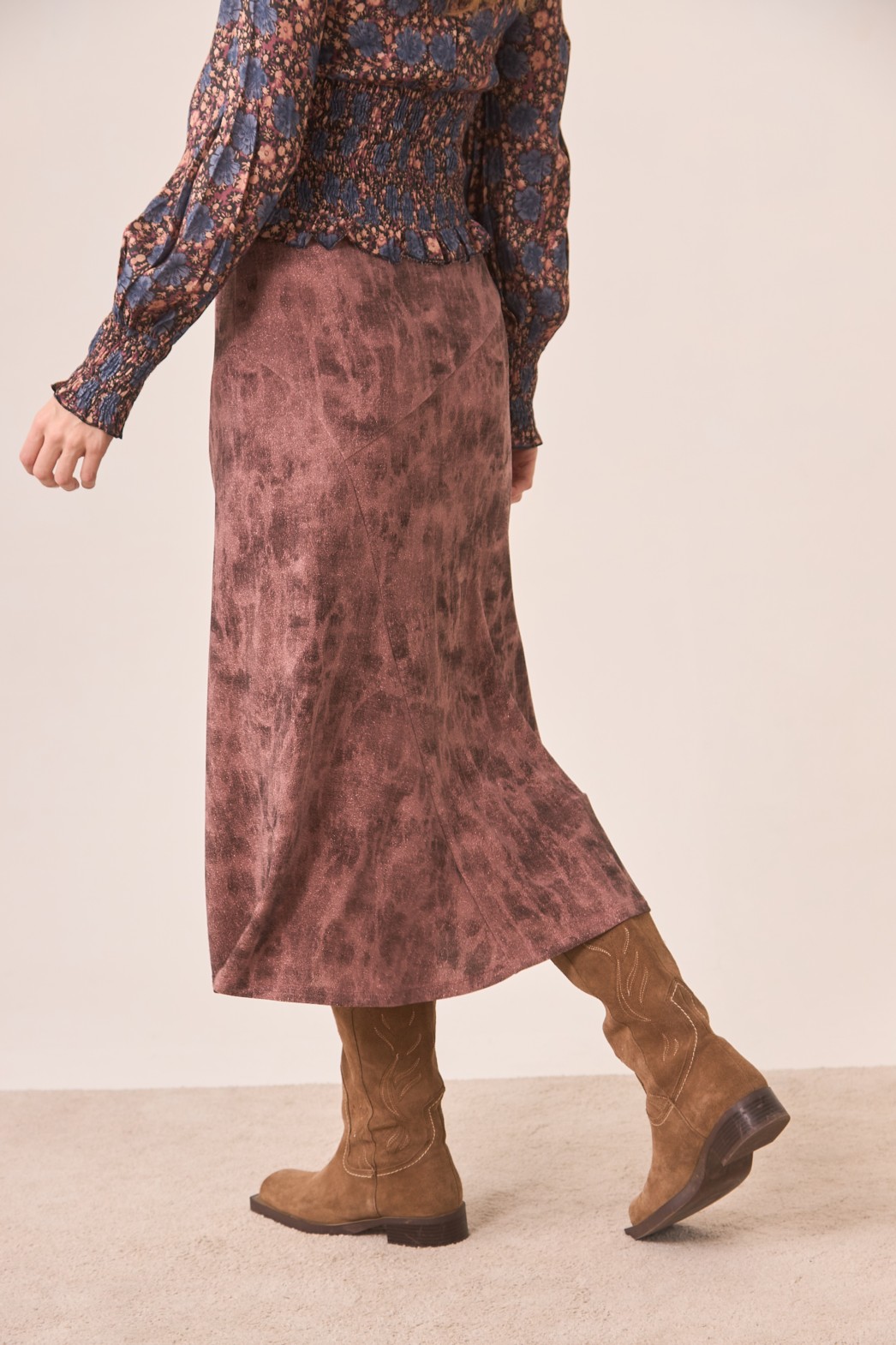TIE-DYE LUREX SKIRT 2