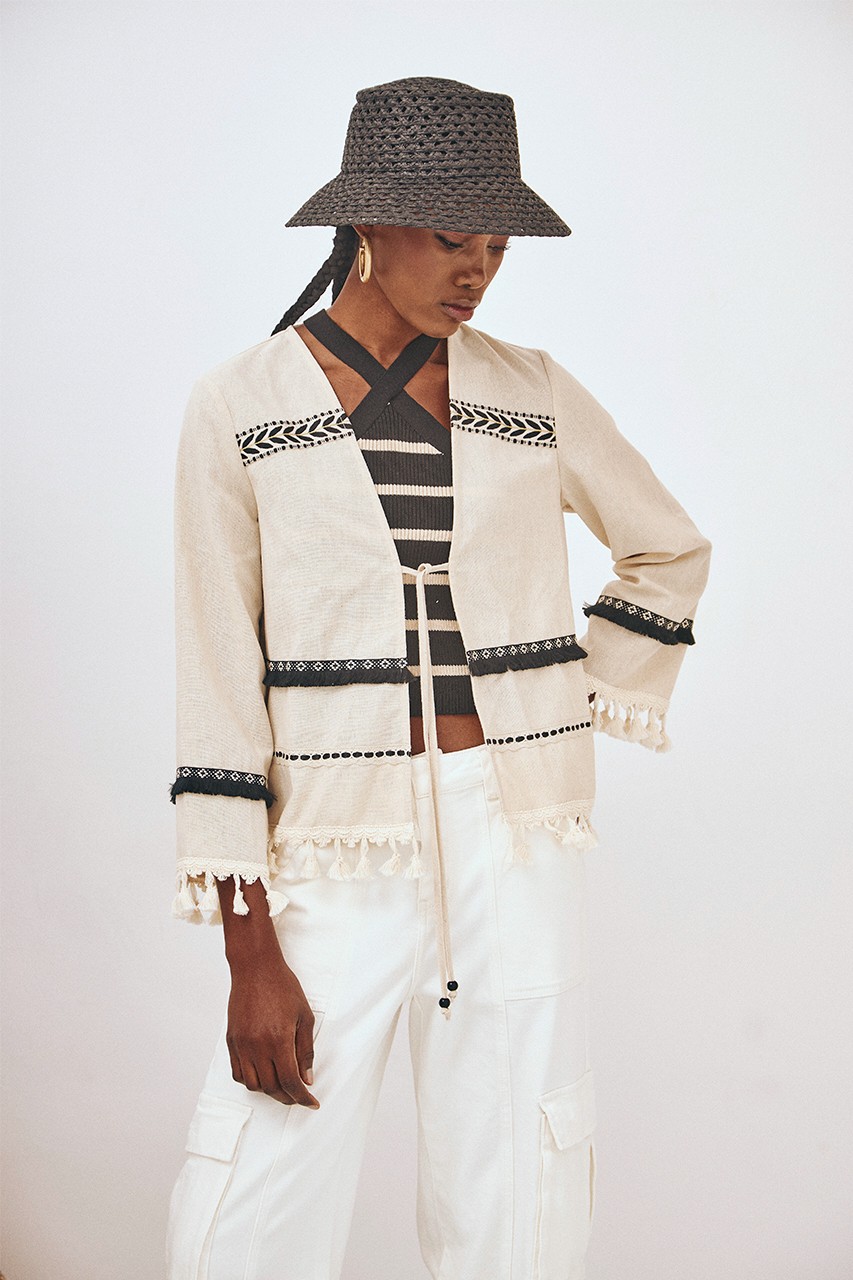 LONG SLEEVE KIMONO WITH FRINGES 1
