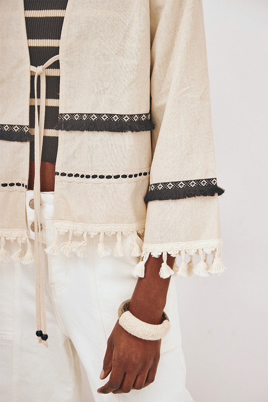 LONG SLEEVE KIMONO WITH FRINGES 4