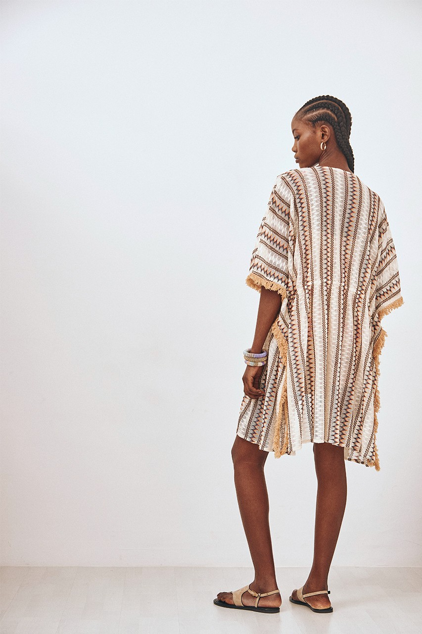 KIMONO PUNTO FLECOS RAYADO 3