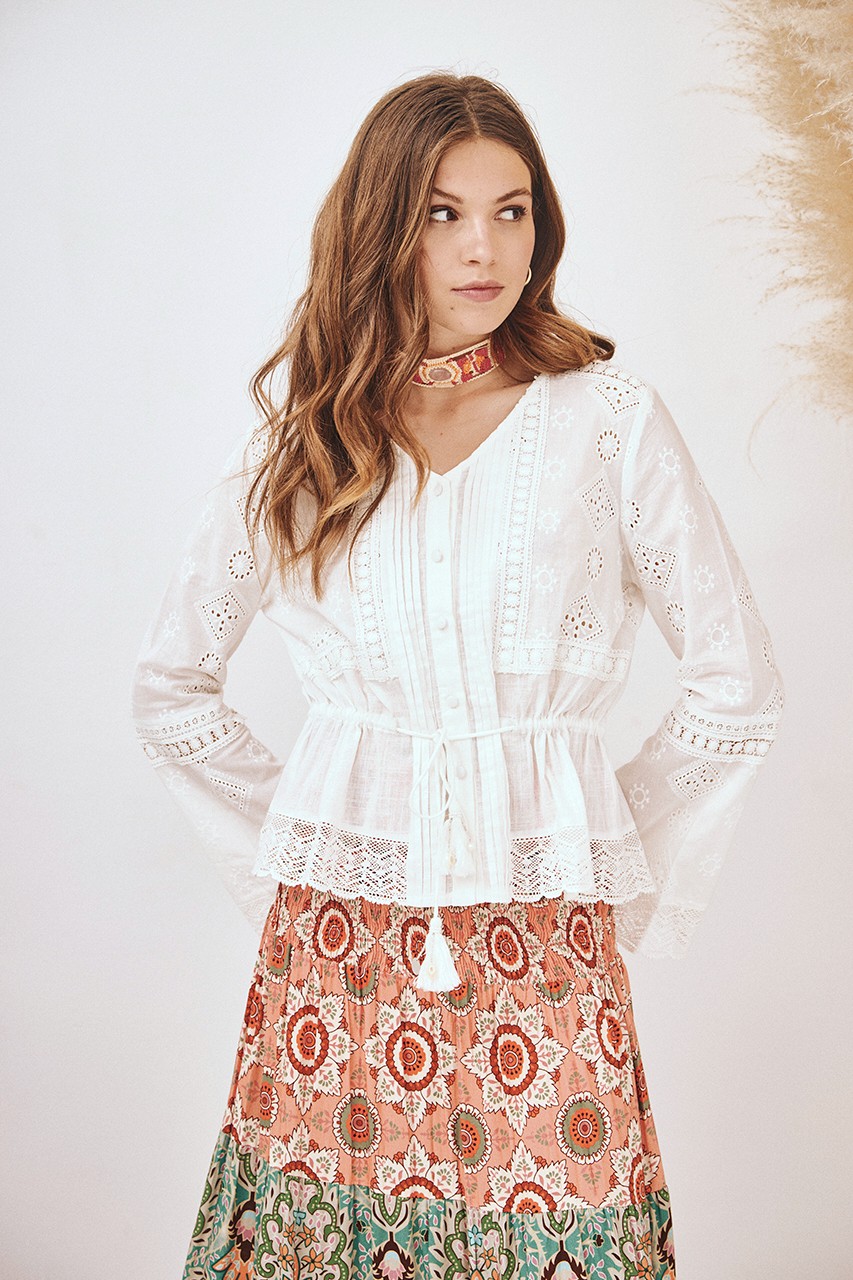 BLUSA CORDÓN CINTURA