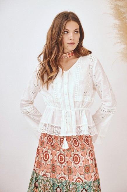 BLUSA CORDÓN CINTURA