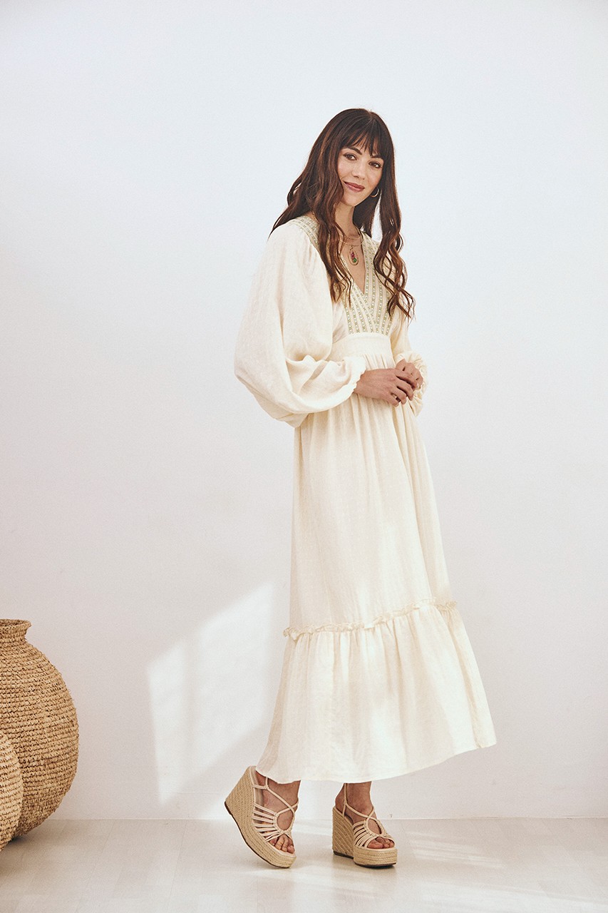 LONG EMBROIDERED DRESS 1